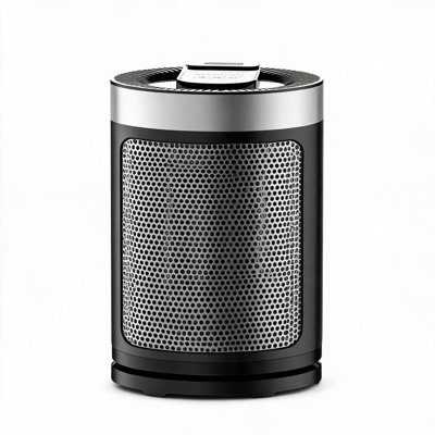 Chauffage d'appoint en céramique – Chauffage PTC 1500 W avec deux niveaux de puissance, protection contre la surchauffe et interrupteur anti-basculement, conception compacte et portable pour chambre, bureau et petits espaces