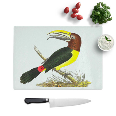 Glass Green Toucan by George Shaw Chopping Board