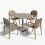 ALBIN 80 Square Table  With 04 STINA Armchair  Set-1059901397