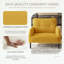 Fauteuil d'appoint rembourré en velours côtelé Corduroy-1248275570
