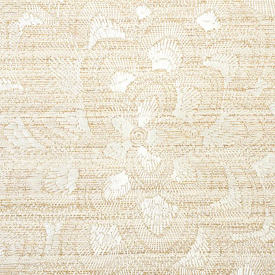 Lotus Embroidery Sisal Wallpaper