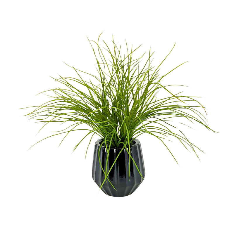 Fausse herbe 21 po en céramique prisme noire
