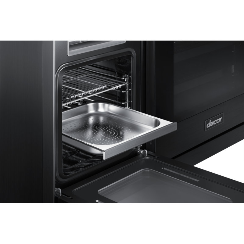 48" Dual-Fuel Steam 6 Burner Range with Embedded Griddle, Graphite Stainless