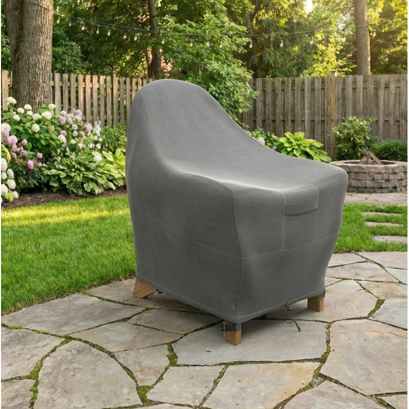 Premium Adirondack Patio Chair Cover - Breathable, Heavy-Duty Cover with Water-Resistant PVC liner, Adjustable Elastic Hem, Click-Close Straps, and Air Vents - Hyslop Collection