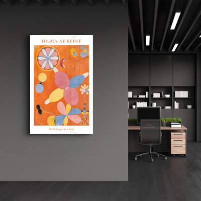 Élégante peinture murale en verre trempé de 13,8 po x 21,7 po | 100% verre trempé, épaisseur: 0,16 pouce | Imprimé UV pour des couleurs éclatantes | Parfait pour la décoration intérieure, le salon et les espaces de bureau
