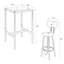 Table de bar à hauteur de comptoir avec 2 tabourets gris, et fonction pliable, structure stable, convient aux repas rapides de 3 po gris, avec tabourets, structure en fer de surface, pubs idéales pour les réunions de famille