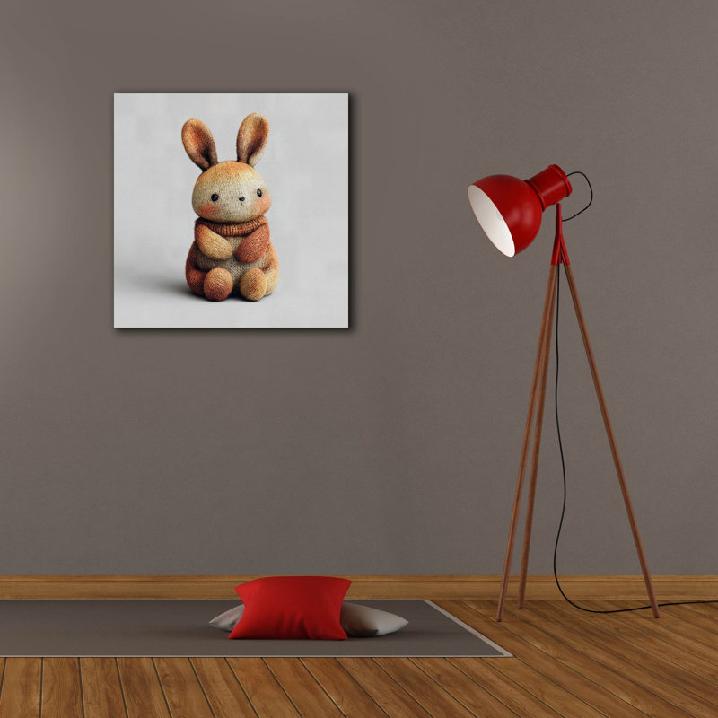  «Kn tricot Baby Bunny» par Ann Klee, art mural sur toile, 26 po x 26 po