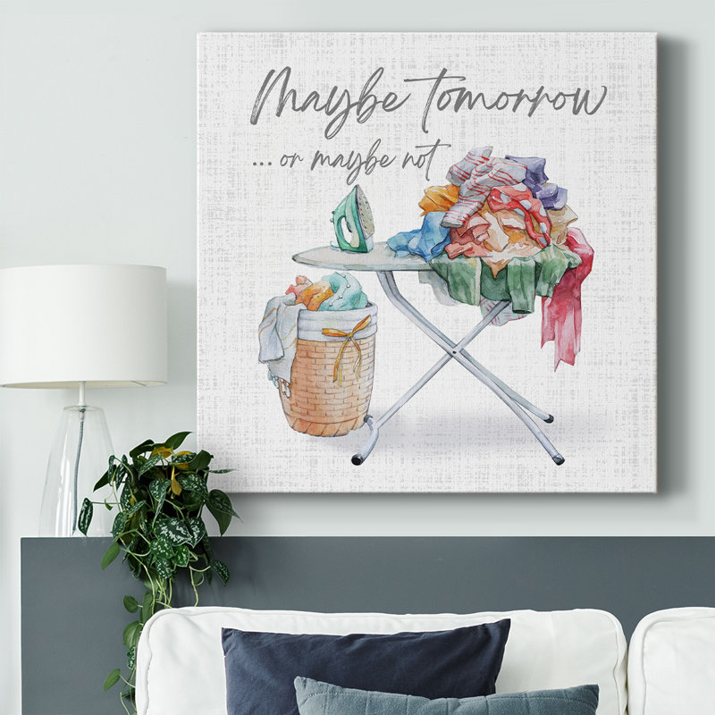 «Laundry Day Peut-être demain», impression sur toile tendue, H 40 po x l 40 po x P 1,5 po