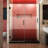 DreamLine Unidoor Plus 55 - 55.5 inch W x 72 inch H Frameless Hinged Shower Door in Matte Black-121735858-122534162