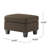 Upholstered Ottoman, Chocolate-920509672