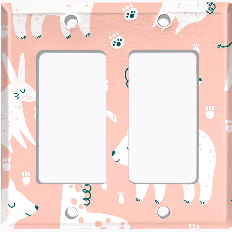 Patterned 2 - Gang Toggle Light Switch Standard Wall Plate
