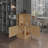 Jakes 42" Tall Corner Bar Cabinet With Eight Wine Bottle Cubbies And Double Door Cabinet, Living Room, Liquor Cabinet, Storage Cabinet Light Oak-56852876