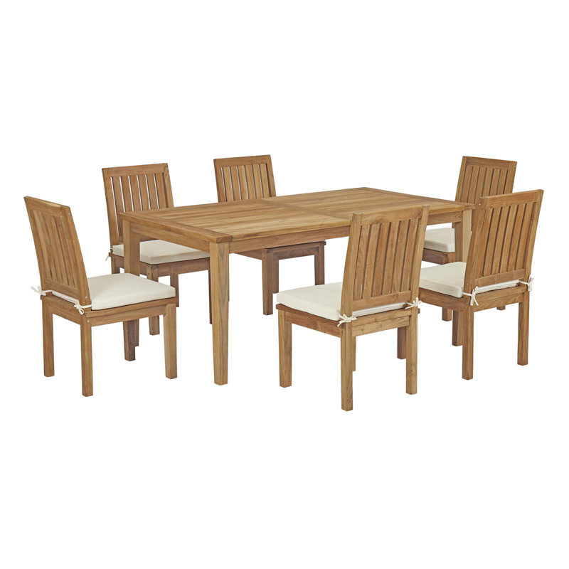 Ensemble repas d'extérieur 7 pièces Modway Marina, H 30 po x L 72 po x l 40 po