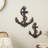 Aluminum Metal Weathered Anchor Bronze Wall Decor with Curved Rope Design Set