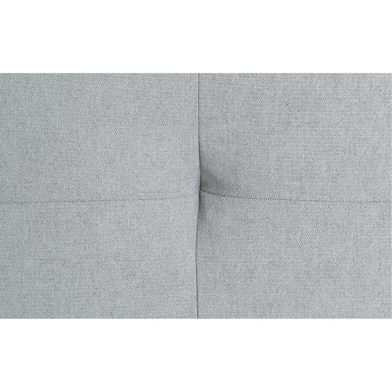 Canapé-lit en velours rembourré avec coussin, gris