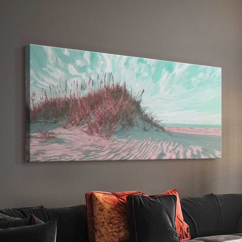 Dramatic Dunes I - Toile tendue avec châssis - Prêt à accrocher, H 20 po x l 40 po