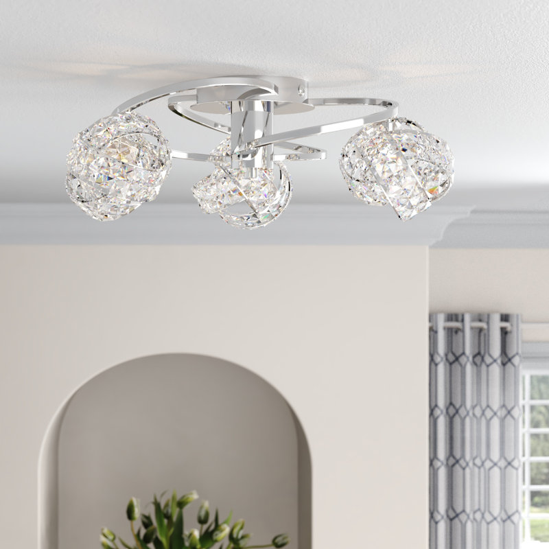 Sharri Crystal Semi Flush Mount