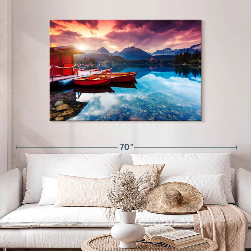 Alvord Lake Annecy Boats, 32" H x 48" W