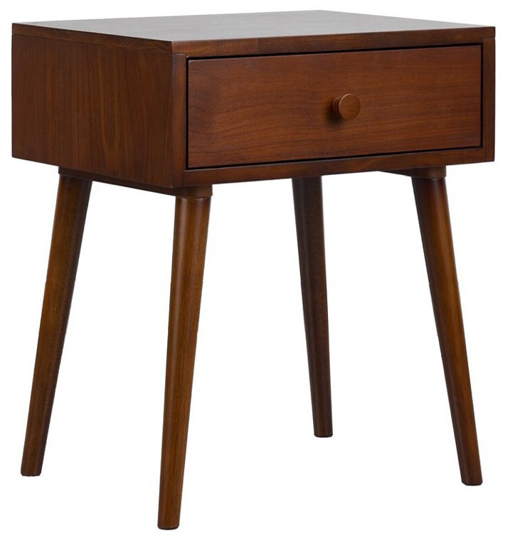 Solid Wood  Nightstand Lux Nightstand with Drawers, 150 lbs Capacity, Table with Storage Drawers