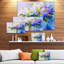 «Blue and White Lilacs in Vase Floral», reproduction d'art sur toile tendue-1300951726