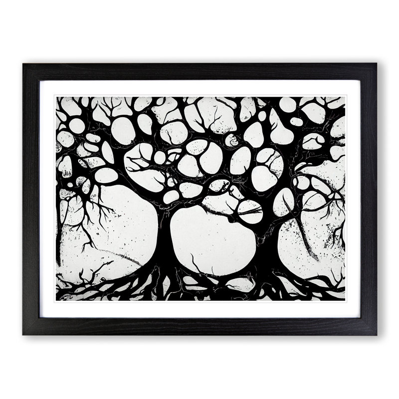 Cosmopolitan Trees - Framed Print, Black, 34cm H x 46cm W x 2cm D