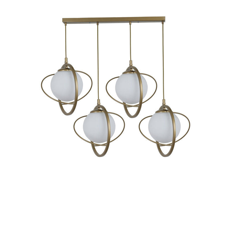 Chandle Chandelier, White/Antique