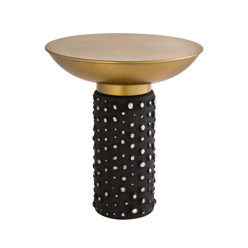 Iron Pedestal End Table