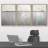 Minimal Landscape "Greenish Gray Abstract Simple Modern Decor Framed Canvas Print 3 Pieces Wall Art-94434099-94434100