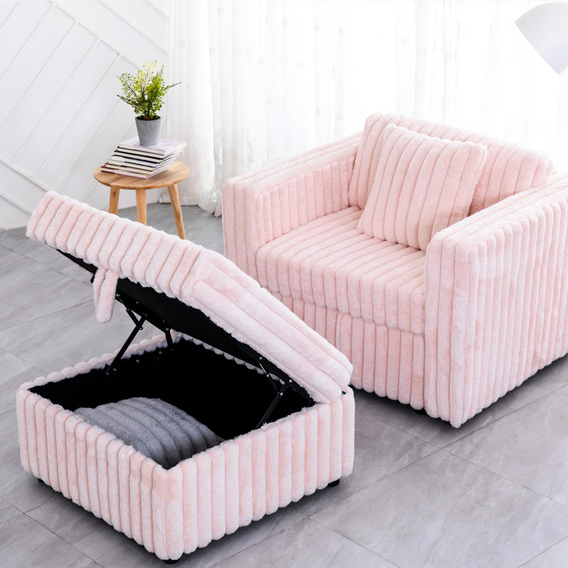 44.9" Soft Modular In Pink - Comfortable & Fashionable For Modern Homes. Materials. Detachable Washable Pillows Cushions. Hydraulic Lift Storage . Contemporary Style. 2 Fashionable. Living Room