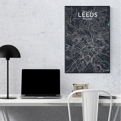 Carte de la ville de Leeds, impression