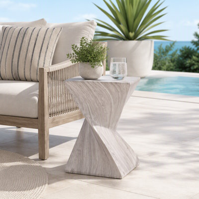 Table d'appoint moderne en béton pour l'extérieur