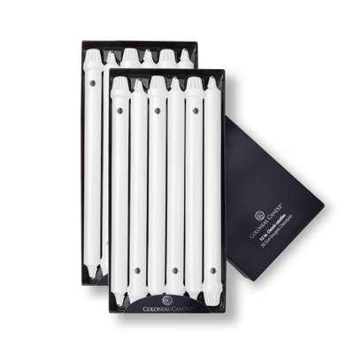 Classic Unscented Tapers with premium cotton wick, Dripless & Smoke Free