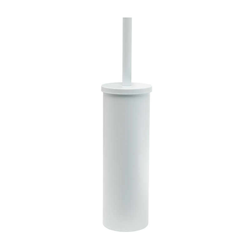 Flip Toilet Brush Freestanding - Chrome, Matt White