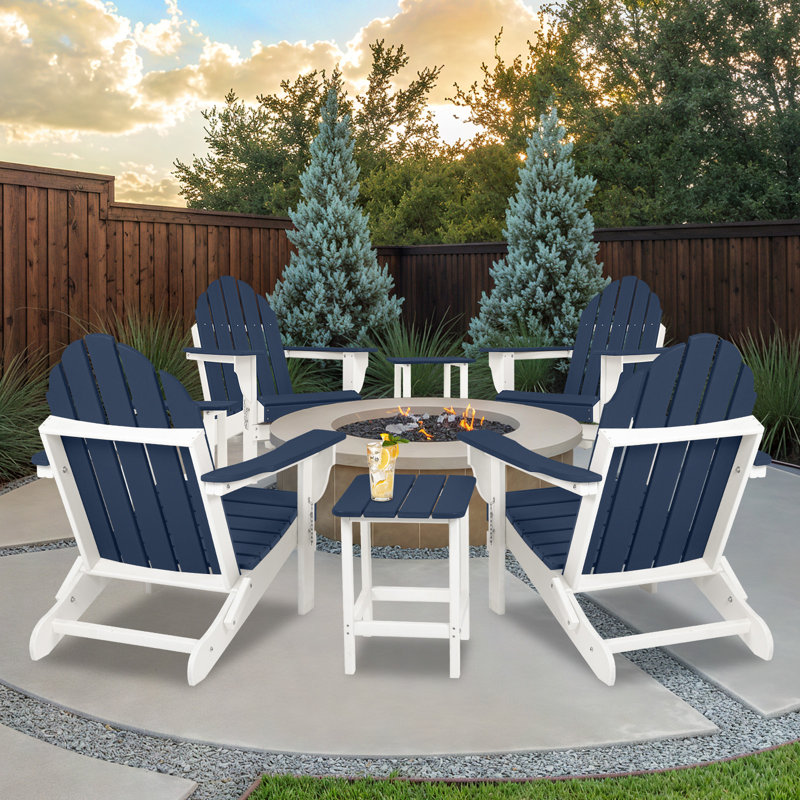 Outdoor Adirondack Chair, Navy Blue