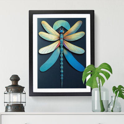Abdiladif Dragonfly Contemporary Art - Picture Frame Print