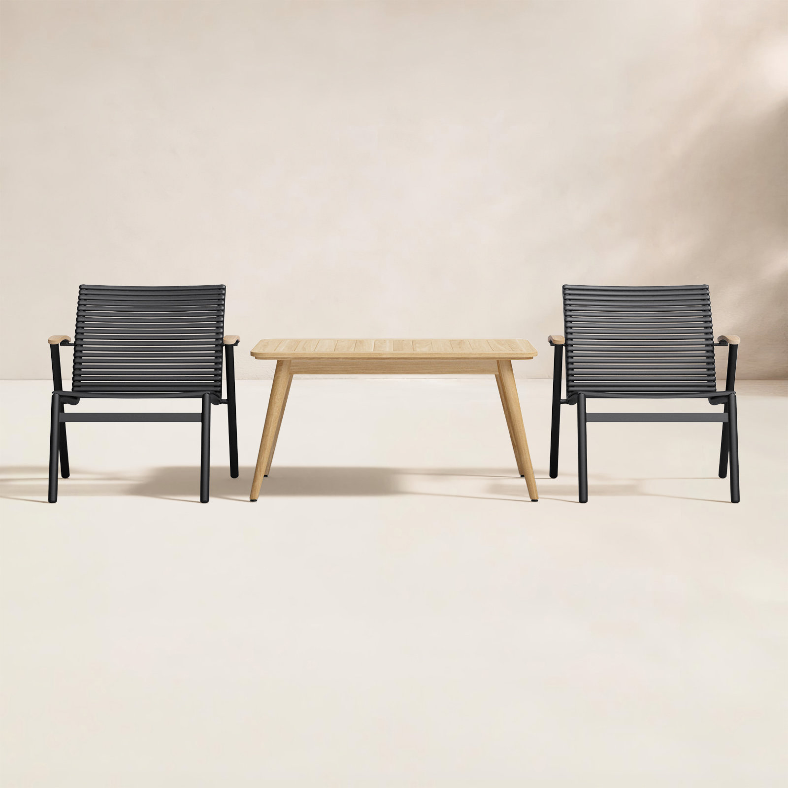 Gerrie 40" Teak Patio Bistro Set
