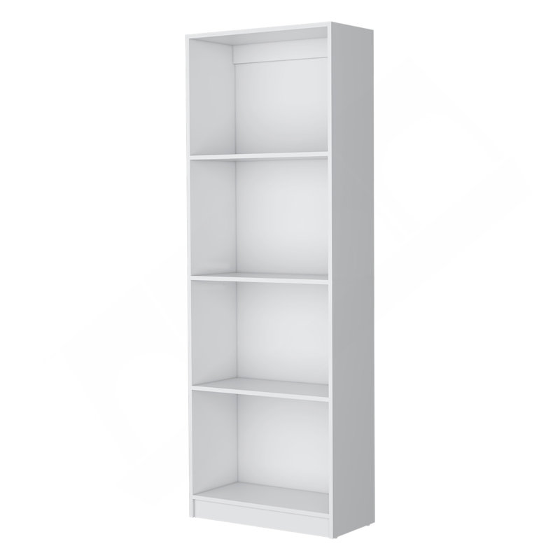 Bibliothèque Sutton avec tablettes de rangement, Blanc