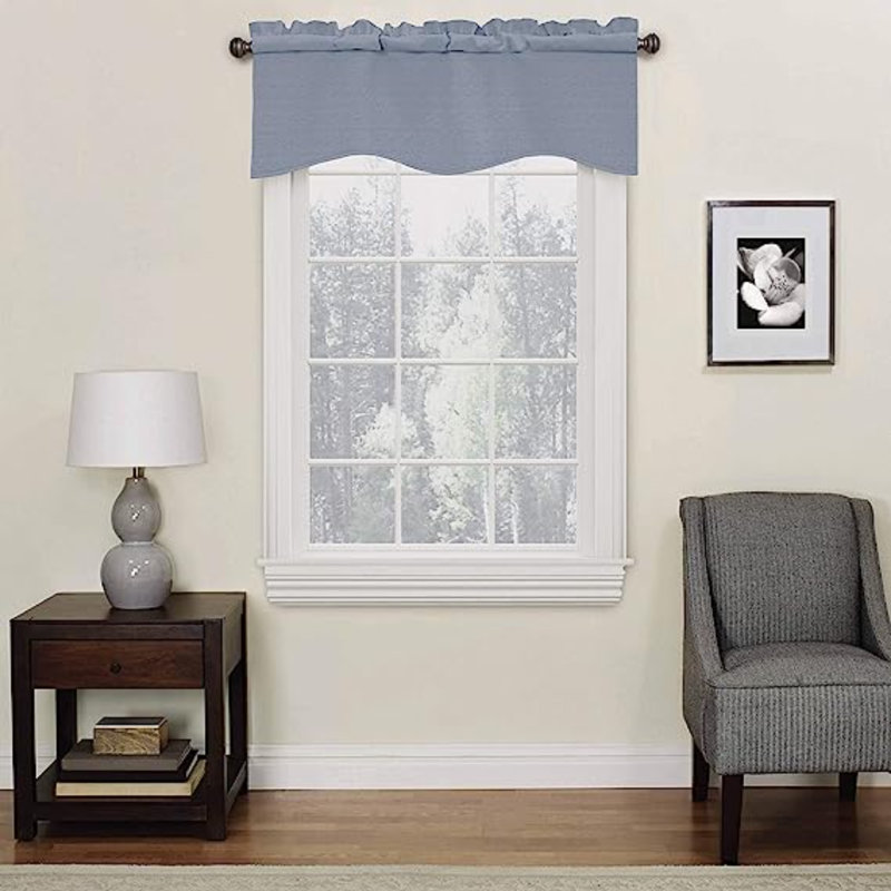 Kendall Scalloped Window Valance, Slate