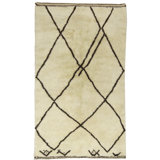 Modern One-of-a-Kind Rectangle 4' X 6'4" Hand Knotted Area Rug
