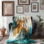 Couverture rouille sarcelle 1 pièce-98968174