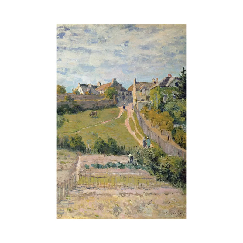 The Climbing Path, 1875 by Alfred Sisley - Wrapped Canvas Painting, 66.04cm H x 45.72cm W x 1.905cm D