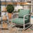 7 - Person Aluminum Patio Conversation Sets with Gilder&Swivel Chairs and Firepit-1492056786