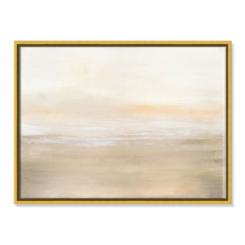 Willadeene Morning Calm - Floater Frame Painting on Canvas, Gold , 18" H x 24" W x 2" D