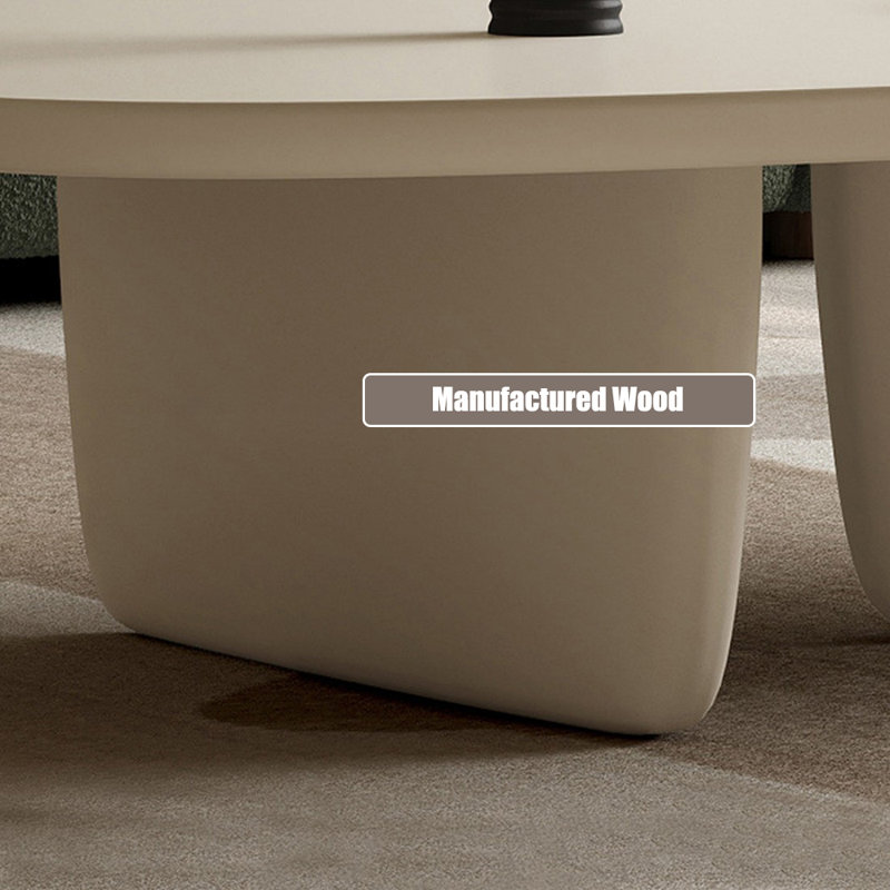 Table basse blanche en bois manufacturé, Blanc