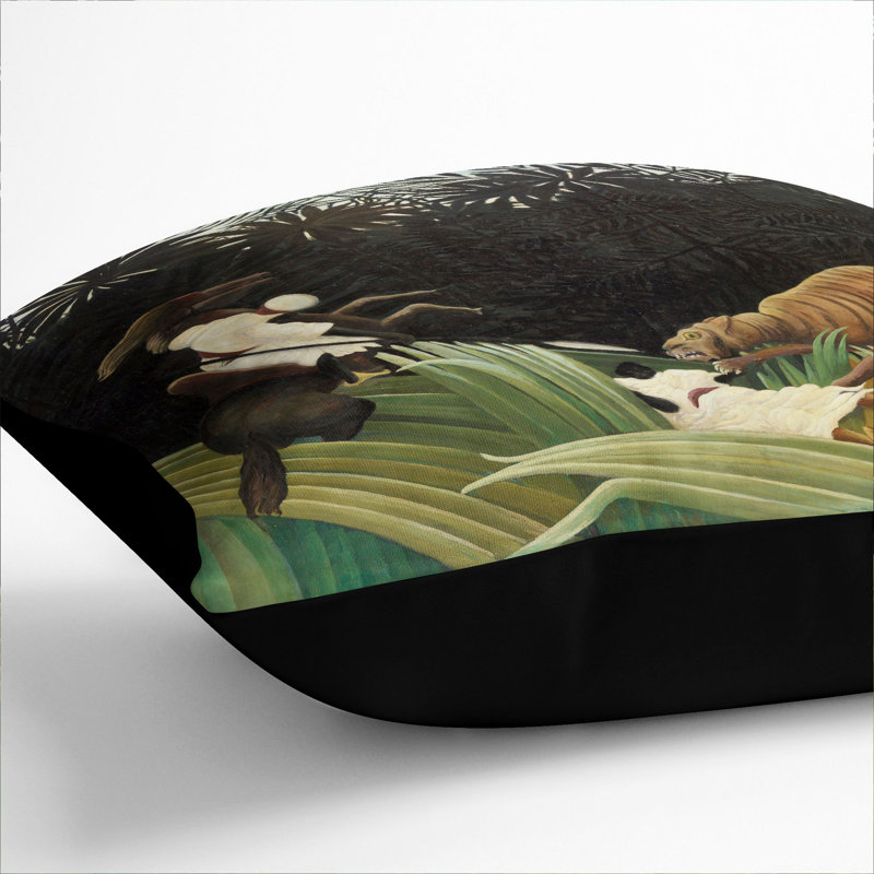 Scouts attacked Scatter Cushion, 55cm H x 55cm W x 20cm D, Black