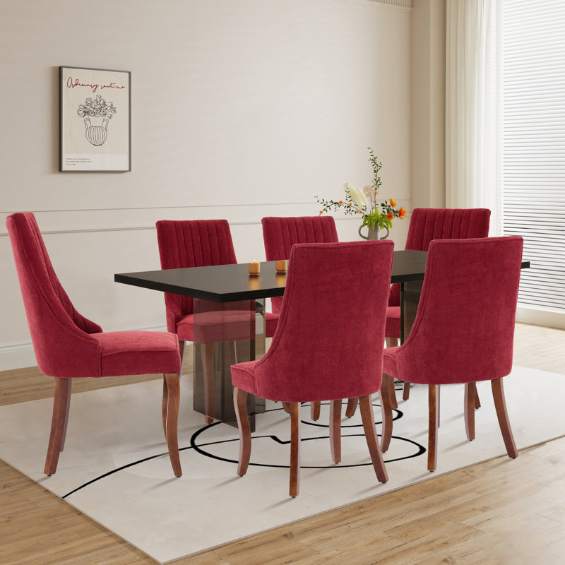 19.5'' H Upholstered Side Chair, Red