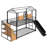 Allegonde Kids Twin Over Twin Bunk Bed-701799311