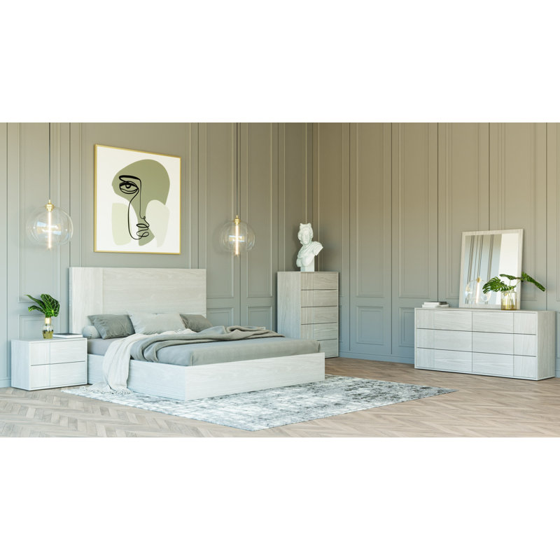 Lit plateforme Amanda, Grand, Blanc