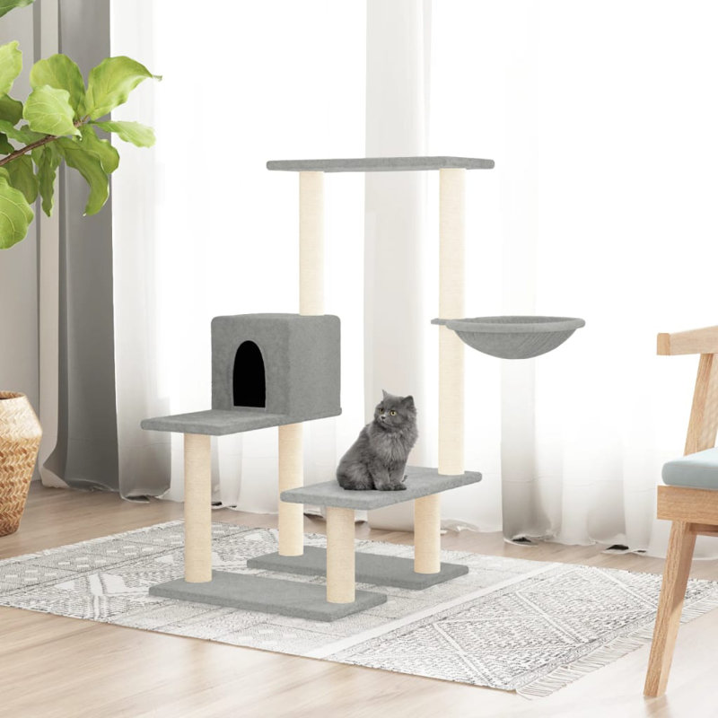 94.5cm H Cat Tree, Light Grey