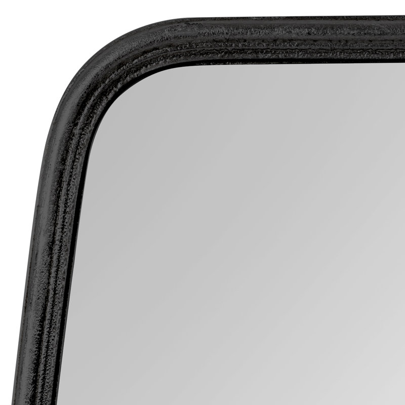 Creason Wood Rectangle Mirror, 20" x 32", Black